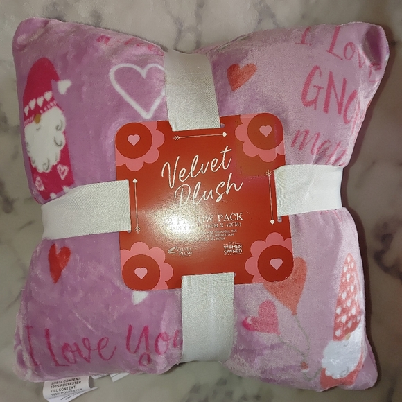Love You Gnome Matter What Throw Pillows Pink 2 PC - Picture 8 of 12